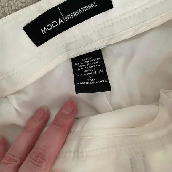 Moda International Ivory Wide Leg Trousers - Picture 3 of 4